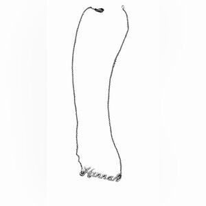 Hannah Name Necklace Silver Tone Script Personalized Pendant